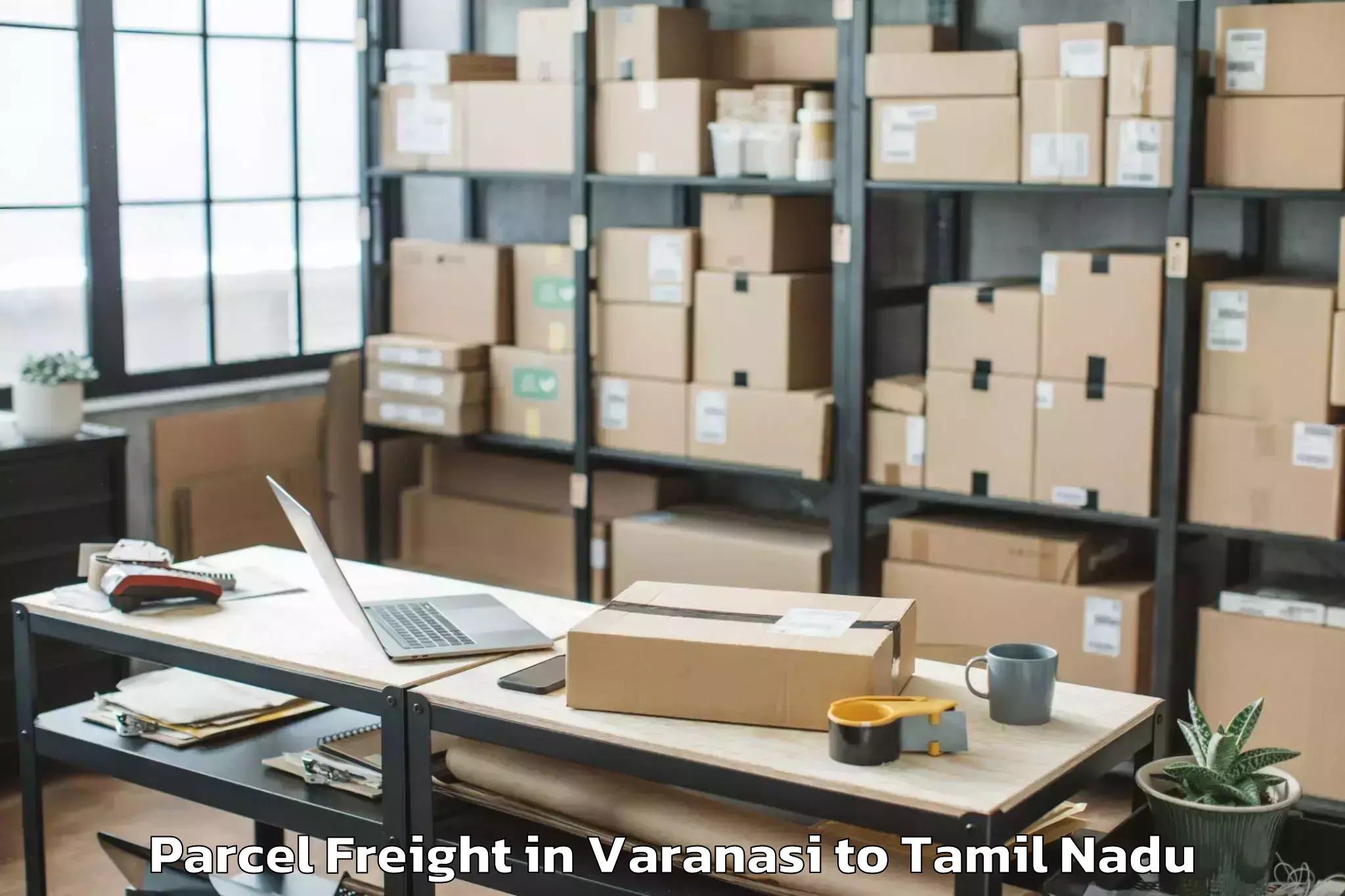 Book Varanasi to Peranamallur Parcel Freight Online